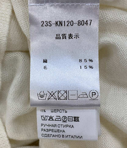 PATOU パトゥ 長袖カーディガン Vネック ホワイト 23SS レディース SIZE S