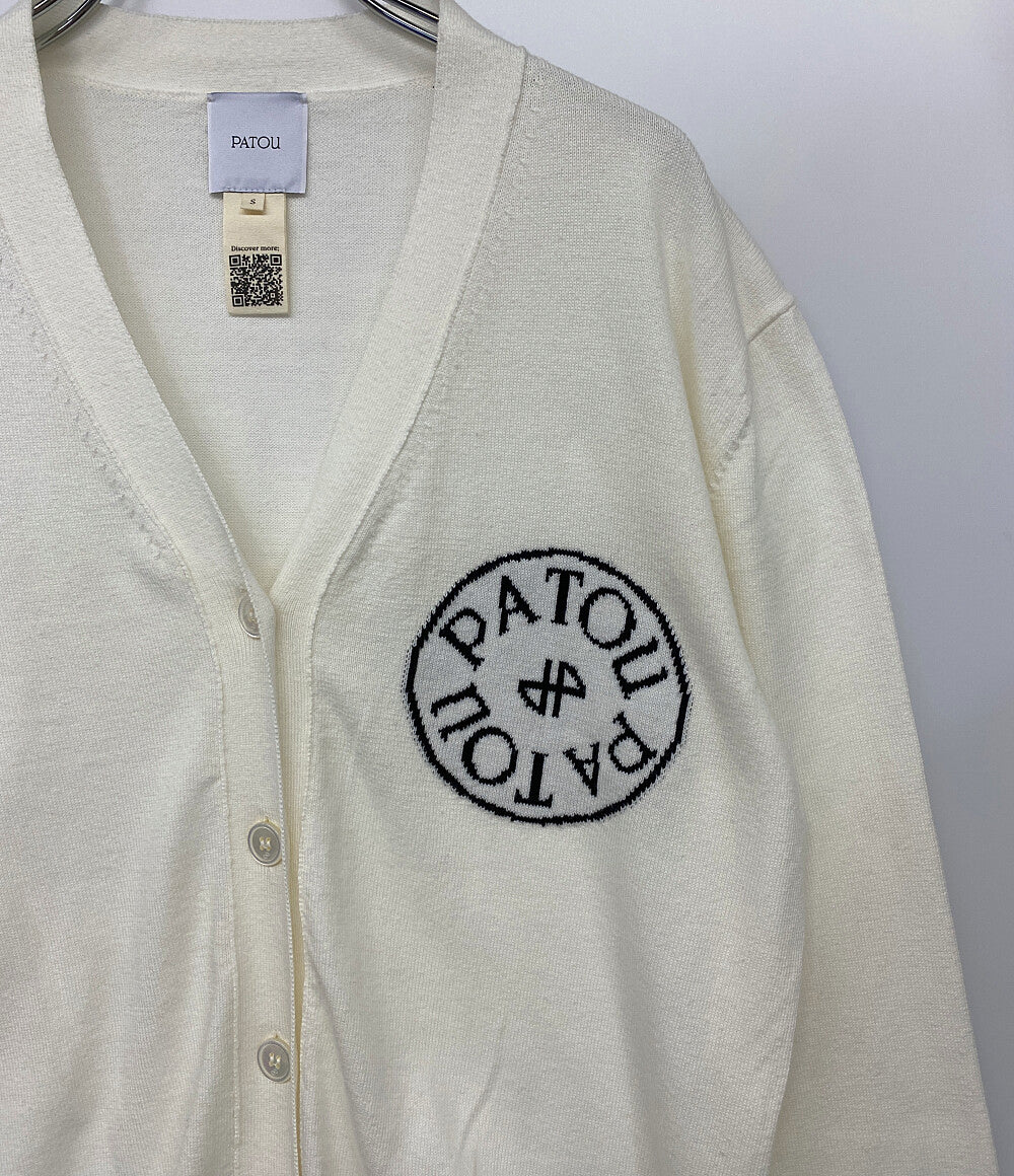 PATOU パトゥ 長袖カーディガン Vネック ホワイト 23SS レディース SIZE S