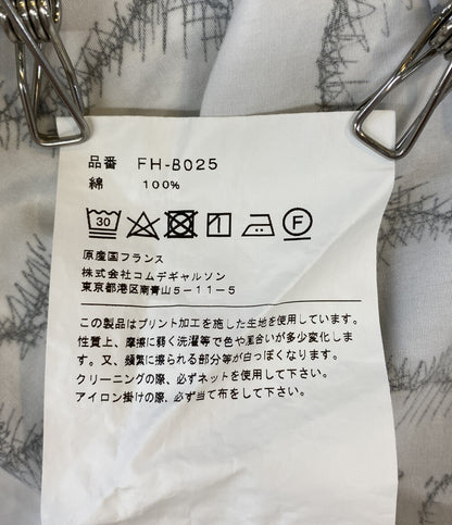 COMME des GARCONS SHIRT／KAWS カウズ 長袖シャツ ホワイト 総柄 FH-B025 メンズ SIZE S コムデギャルソンシャツ