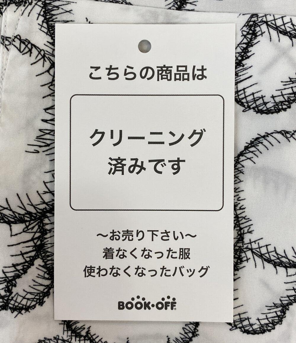 COMME des GARCONS SHIRT／KAWS カウズ 長袖シャツ ホワイト 総柄 FH-B025 メンズ SIZE S コムデギャルソンシャツ