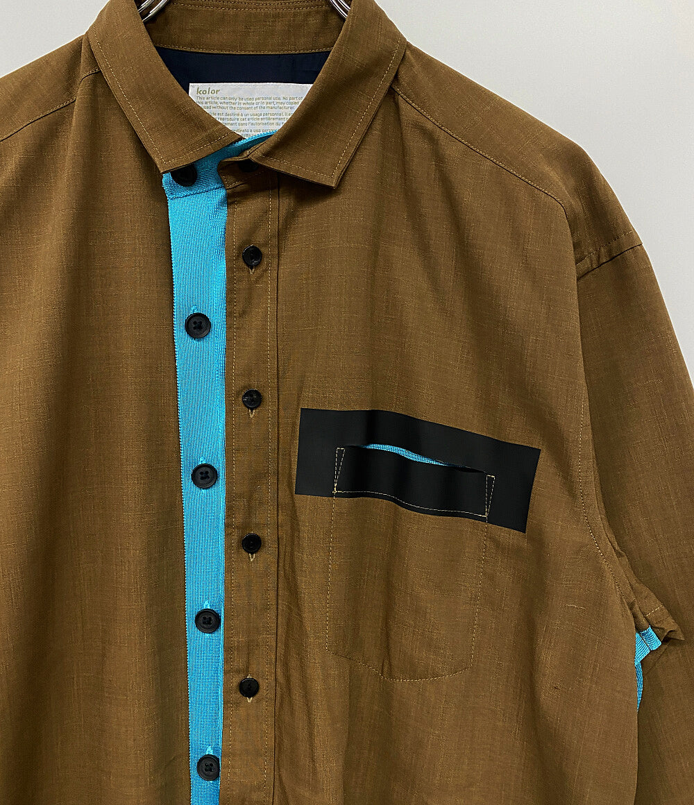 カラー 美品 長袖シャツ ドッキング 2021ss メンズ SIZE 2 kolor