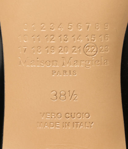 メゾンマルジェラ パンプス ブラック スクエアトゥ エナメルレザー レディース SIZE 38 1/2 Maison Margiela