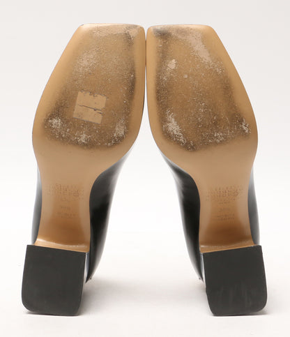 メゾンマルジェラ パンプス ブラック スクエアトゥ エナメルレザー レディース SIZE 38 1/2 Maison Margiela
