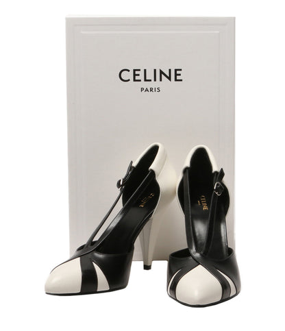 セリーヌ 美品 パンプス ブラック×ホワイト レディース SIZE 37 CELINE
