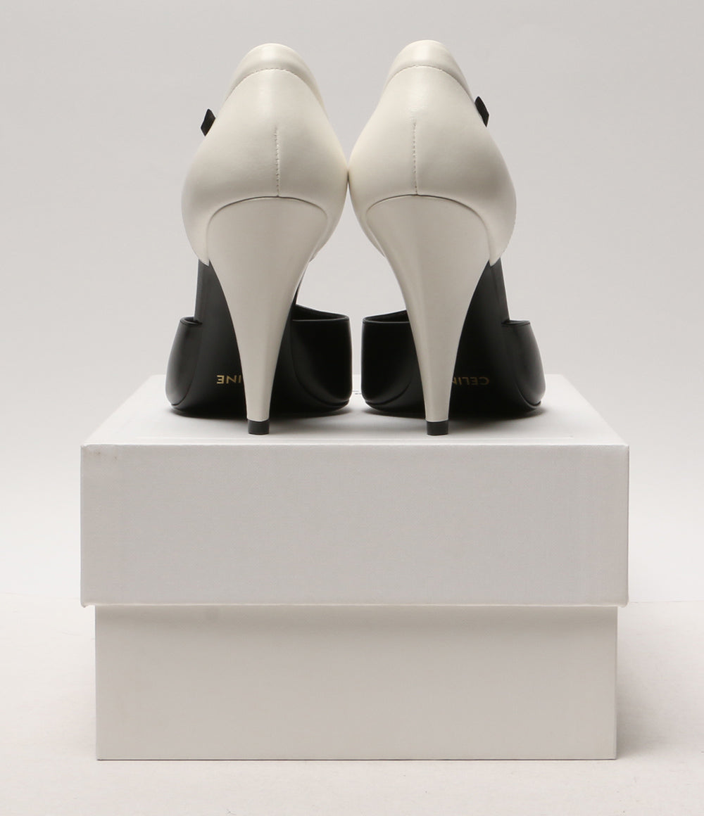 セリーヌ 美品 パンプス ブラック×ホワイト レディース SIZE 37 CELINE