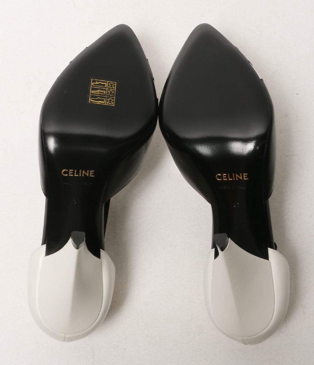 セリーヌ 美品 パンプス ブラック×ホワイト レディース SIZE 37 CELINE