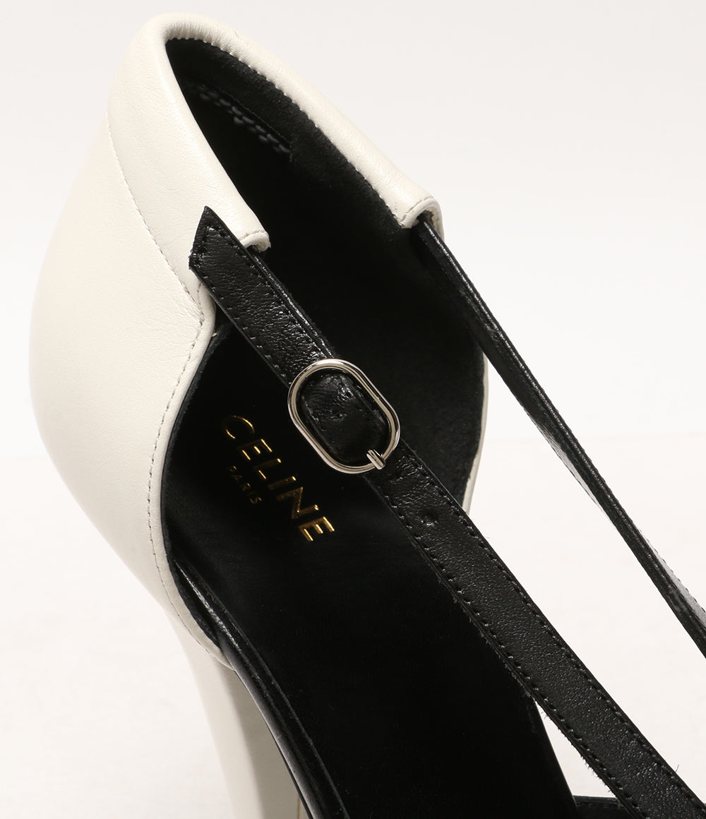 セリーヌ 美品 パンプス ブラック×ホワイト レディース SIZE 37 CELINE