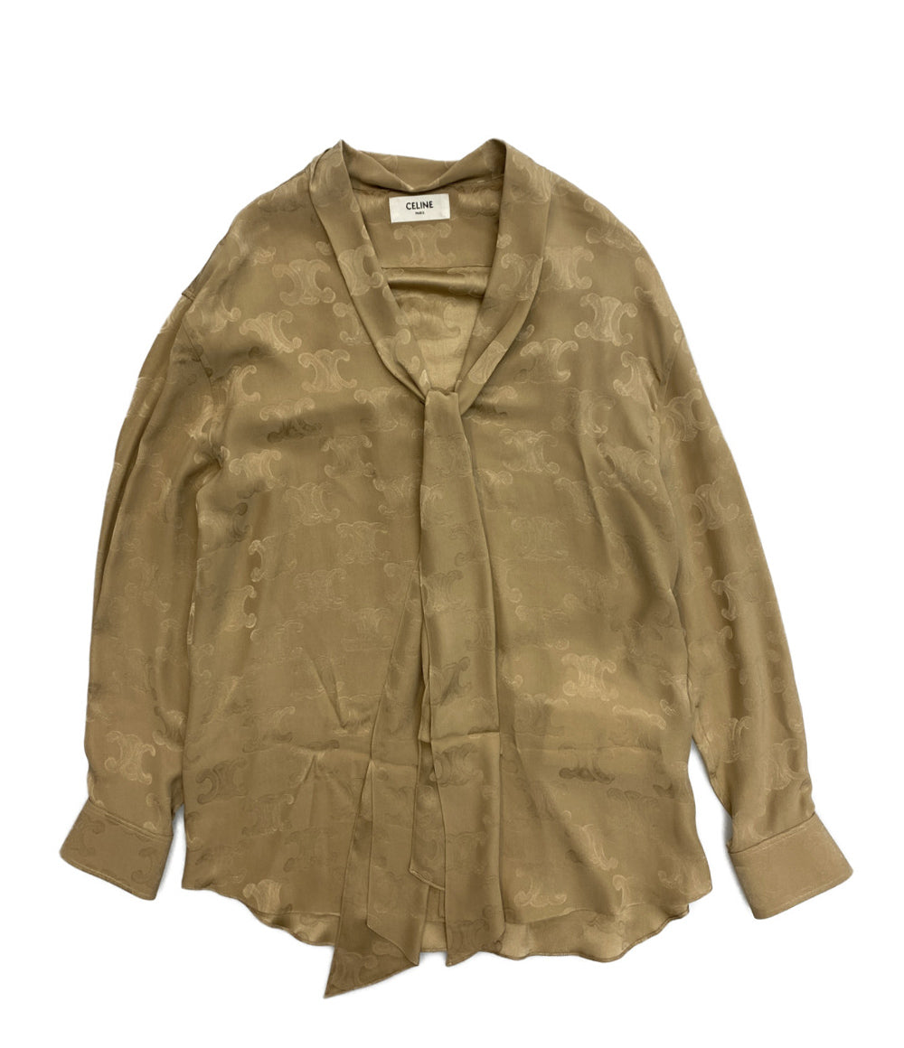 セリーヌ ブラウス トリオンフ エディ期 シルク100ボウタイブラウス レディース SIZE 38 CELINE