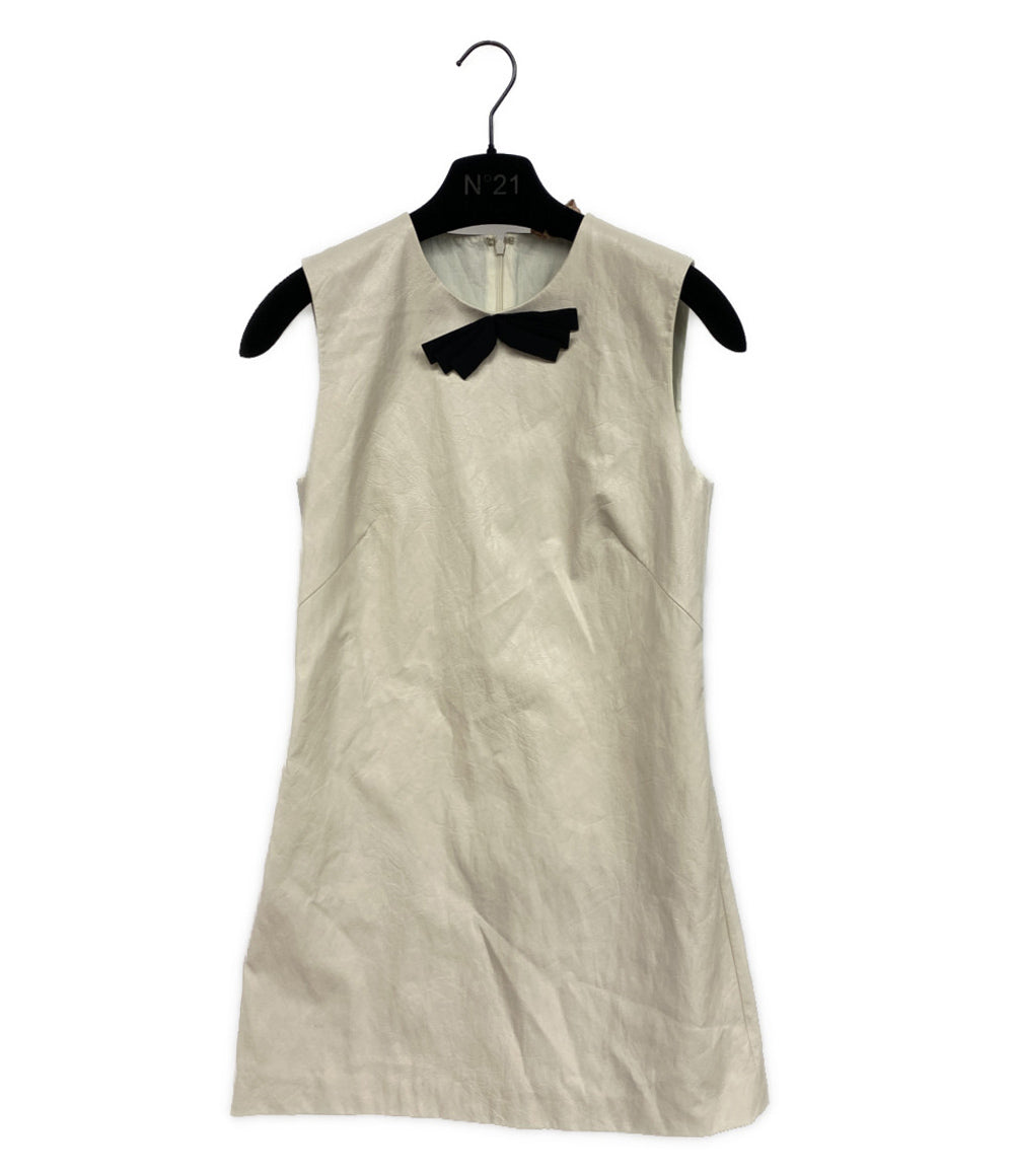 ヌメロヴェントゥーノ ワンピース フェイクレザー 24S-H043-2838 ノースリーブ レディース SIZE 40 N°21