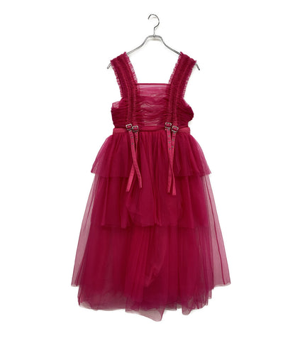 noir kei ninomiya ドレス ワンピース ショッキングピンク 3J-A007-051-2-2 レディース SIZE S ノワールケイニノミヤ