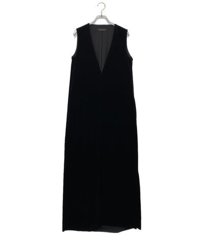 キャバン ノースリーブワンピース Vネック ブラック 39-06-14-06002 レディース SIZE F CABaN