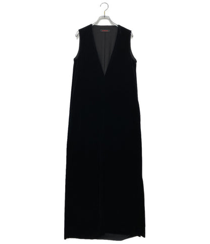 キャバン ノースリーブワンピース Vネック ブラック 39-06-14-06002 レディース SIZE F CABaN