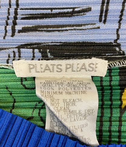 プリーツプリーズ 美品 長袖シャツ 1999年アメコミプリーツシャツ レディース SIZE 4 PLEATS PLEASE