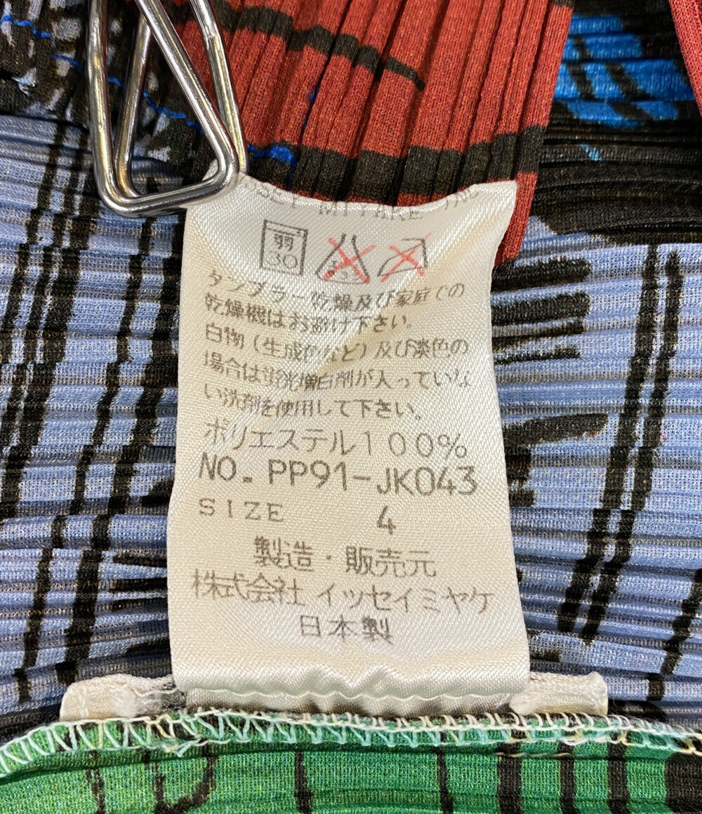 プリーツプリーズ 美品 長袖シャツ 1999年アメコミプリーツシャツ レディース SIZE 4 PLEATS PLEASE