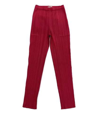 PLEATS PLEASE パンツ レッド PP81-JF184 レディース SIZE 2 プリーツプリーズ
