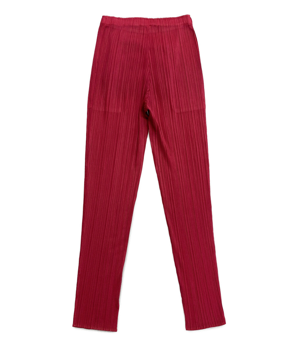 PLEATS PLEASE パンツ レッド PP81-JF184 レディース SIZE 2 プリーツプリーズ