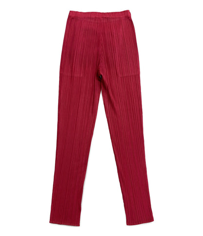 PLEATS PLEASE パンツ レッド PP81-JF184 レディース SIZE 2 プリーツプリーズ