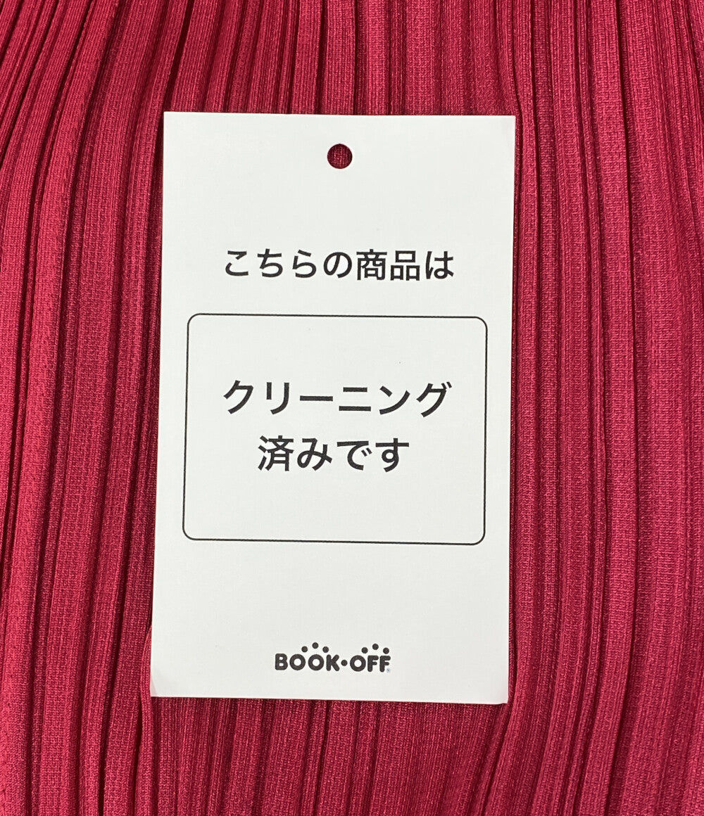 PLEATS PLEASE パンツ レッド PP81-JF184 レディース SIZE 2 プリーツプリーズ