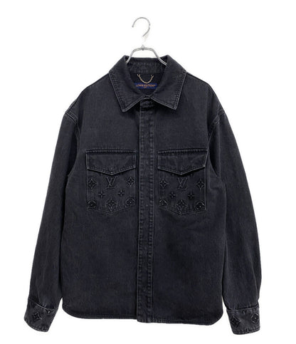 ルイヴィトン デニムジャケット HQS42W デニムジャケット モノグラム メンズ SIZE S LOUIS VUITTON