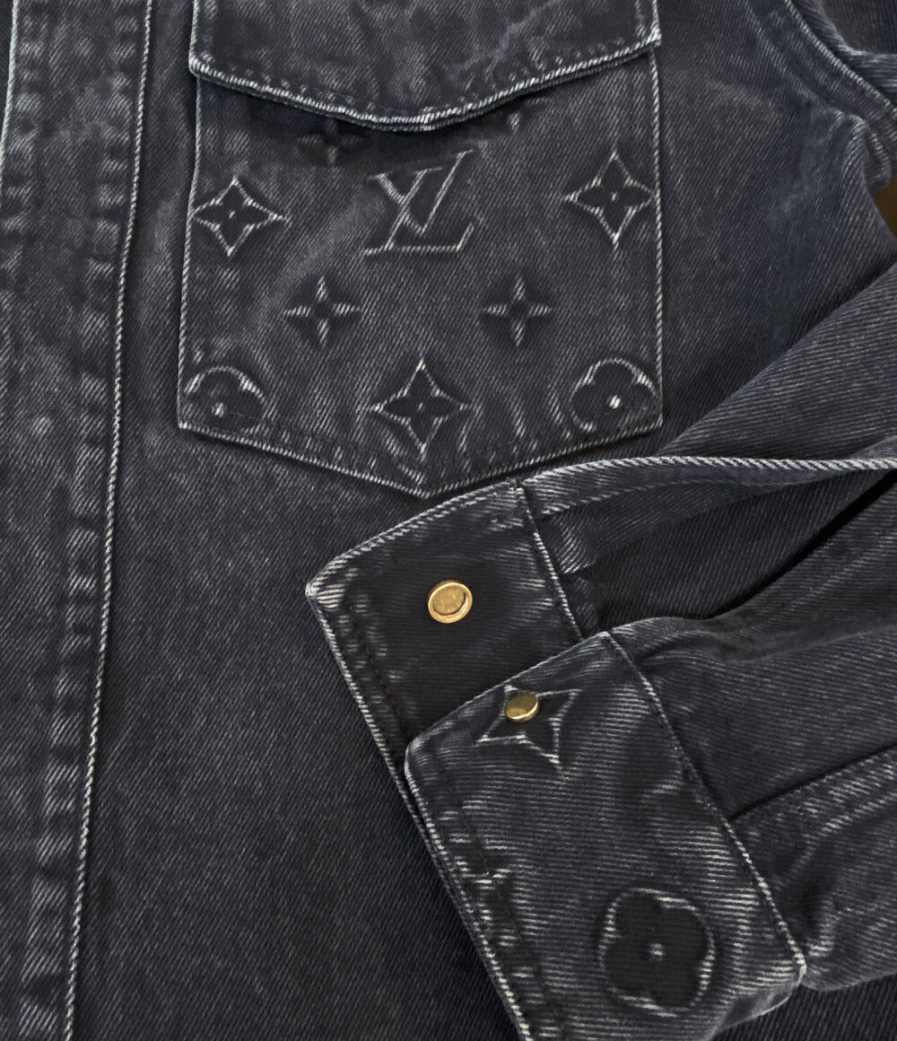ルイヴィトン デニムジャケット HQS42W デニムジャケット モノグラム メンズ SIZE S LOUIS VUITTON