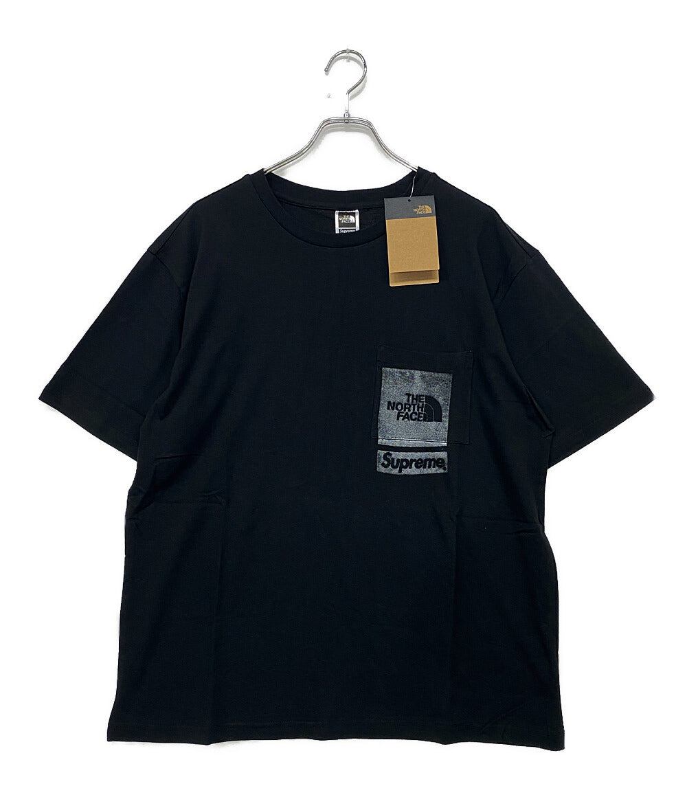 シュプリーム 美品 ザノースフェイス 半袖Tシャツ Printed Pocket Tee