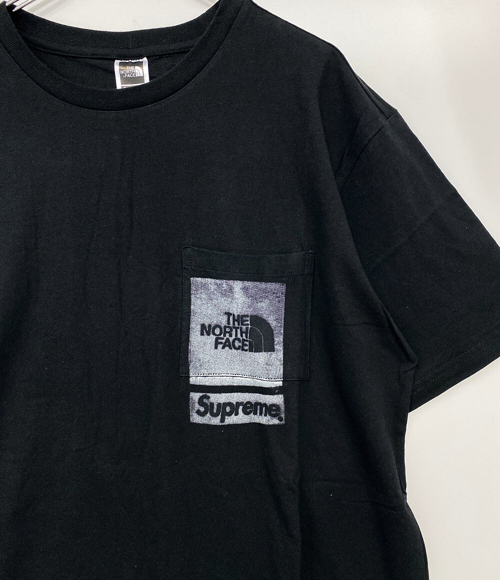 シュプリーム 美品 ザノースフェイス 半袖Tシャツ Printed Pocket Tee