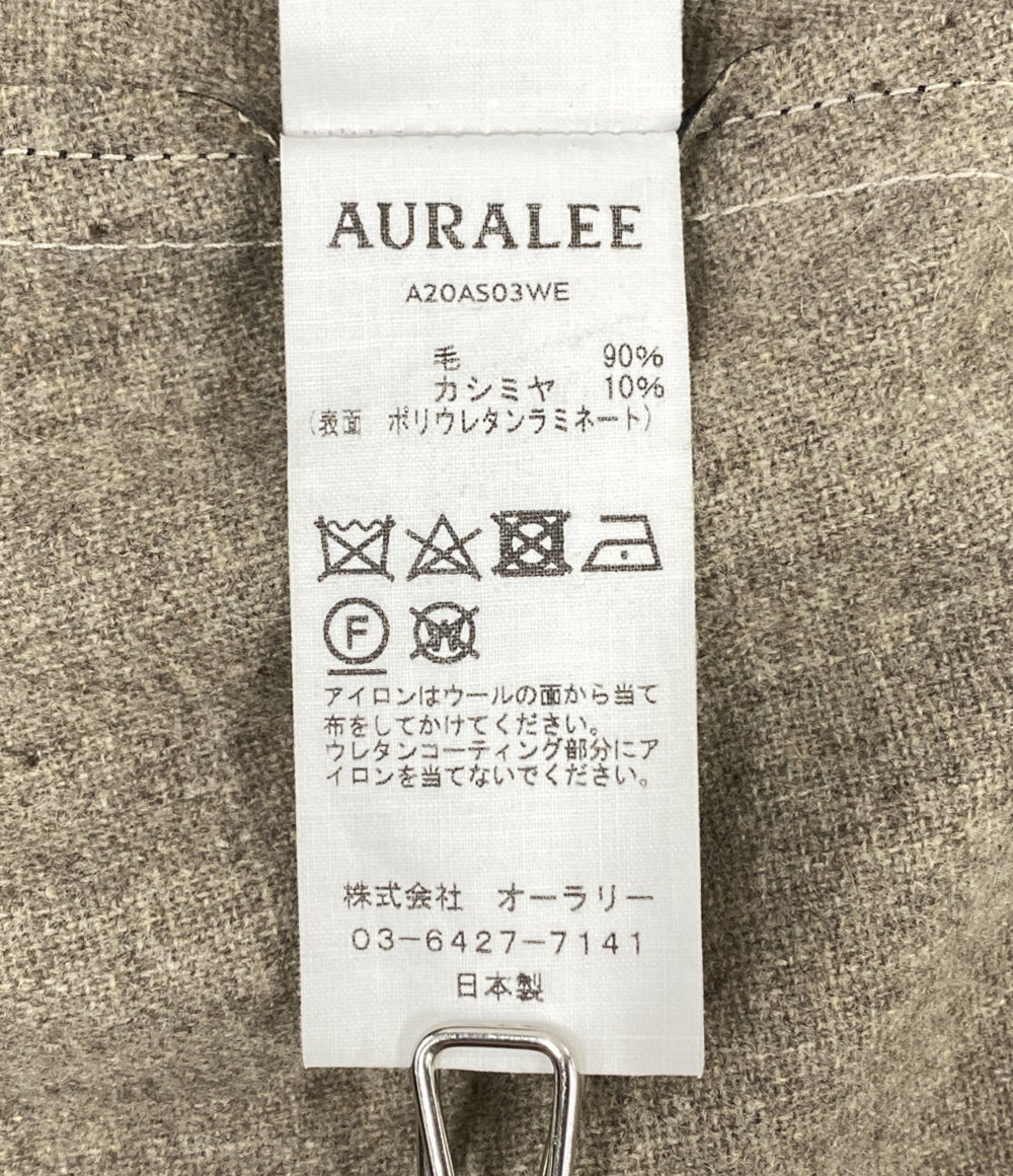 AURALEE 24AWヘリンボーンウールアルパカロングスカート サイズ1 オーラリー ウールカシミヤラミネートスカート A20AS03WE レディース