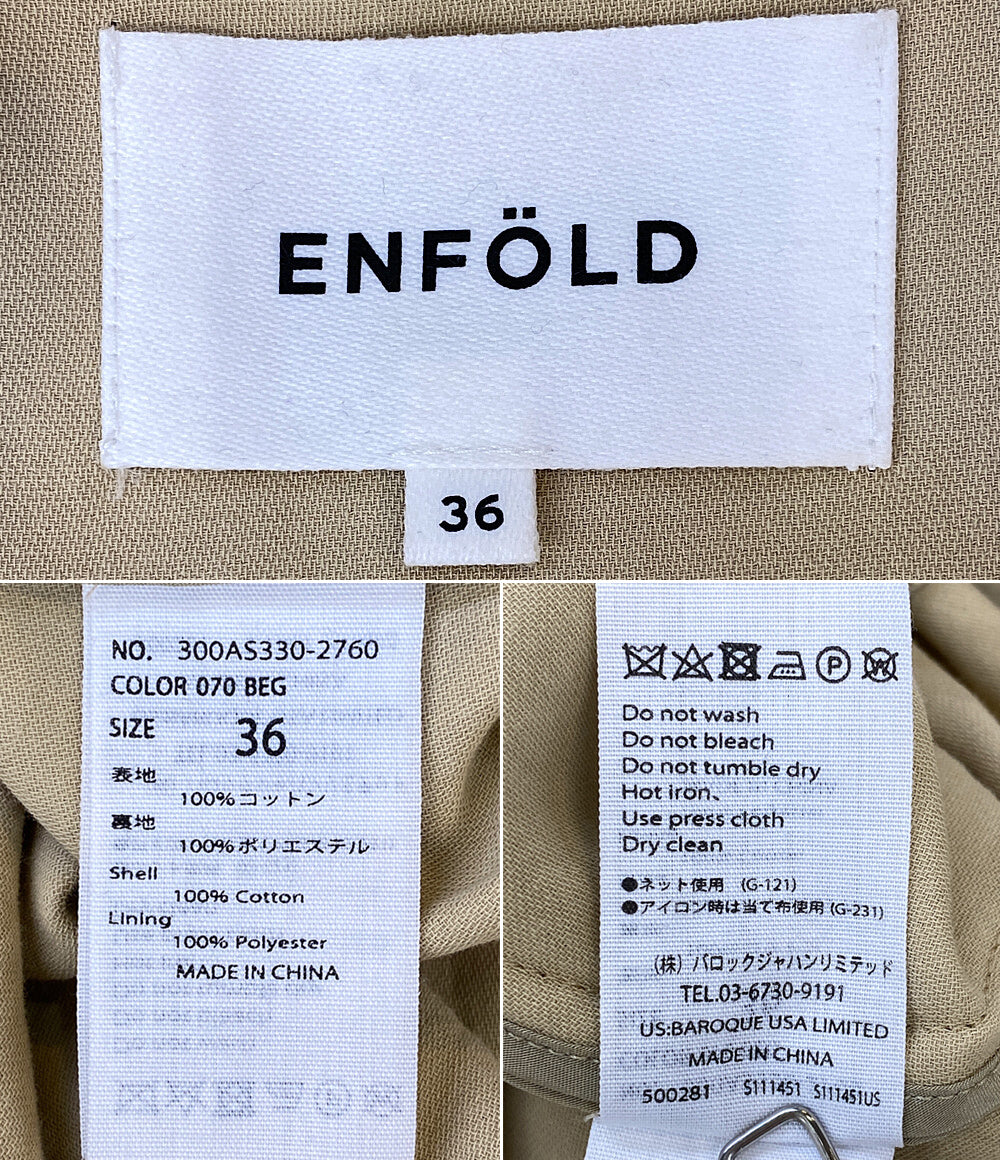 エンフォルド ライアトコットンスプリングコート 17SS レディース SIZE 36 ENFOLD