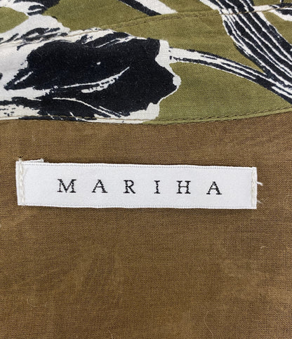 マリハ 長袖ワンピース カーキグリーン 総柄 レディース SIZE - MARIHA
