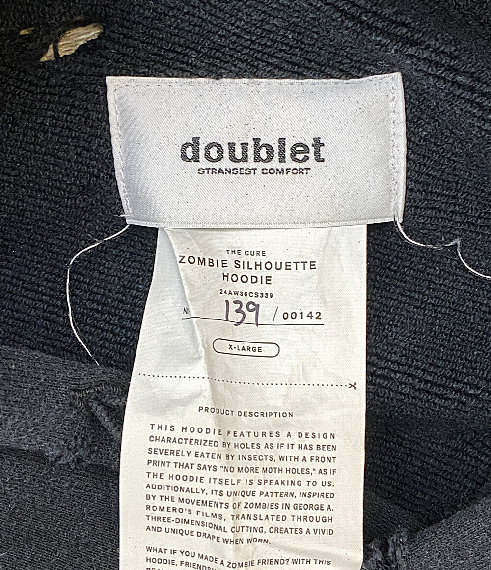 ダブレット パーカー ZOMBIE SILHOUETTE HOODIE 24AW36CS339 メンズ SIZE XL doublet