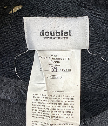 ダブレット パーカー ZOMBIE SILHOUETTE HOODIE 24AW36CS339 メンズ SIZE XL doublet