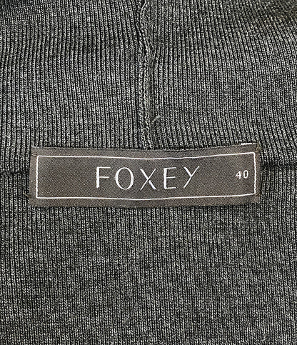 フォクシー 美品 パーカー ニット ワッペン 27057 レディース SIZE 40 FOXEY