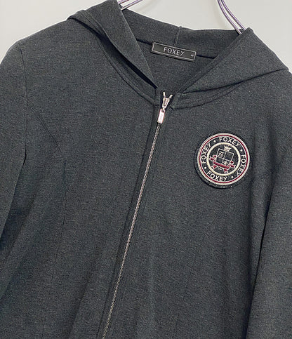 フォクシー 美品 パーカー ニット ワッペン 27057 レディース SIZE 40 FOXEY