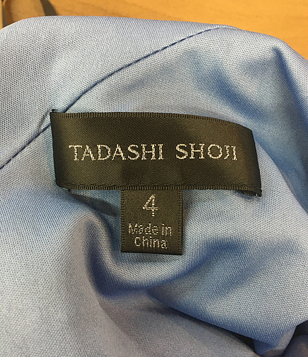 タダシショージ キャップスリーブドレス Vネック ブルー AW122015MDJ レディース SIZE 4 TADASHI SHOJI