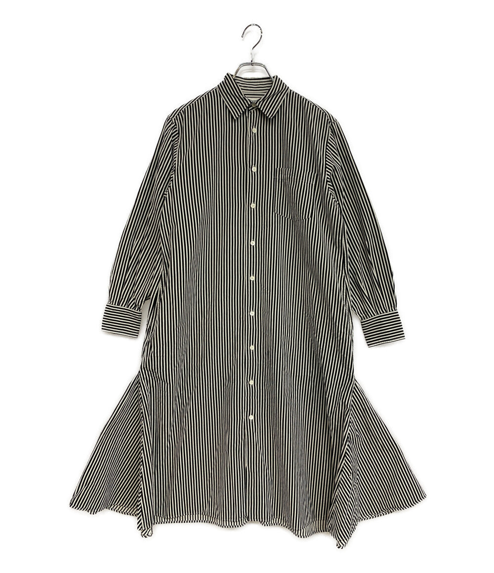 ビューティフルピープル 長袖ワンピース 125106004 ストライプリバーフィッシュシャツドレス レディース SIZE 38 beautiful people