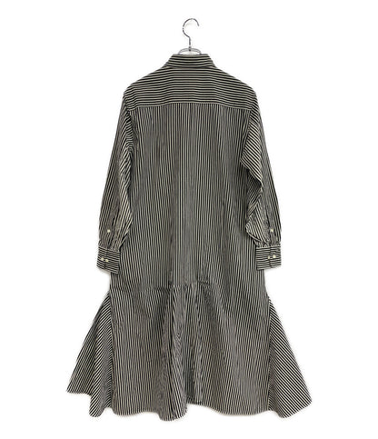 ビューティフルピープル 長袖ワンピース 125106004 ストライプリバーフィッシュシャツドレス レディース SIZE 38 beautiful people