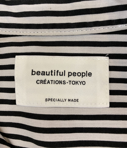 ビューティフルピープル 長袖ワンピース 125106004 ストライプリバーフィッシュシャツドレス レディース SIZE 38 beautiful people