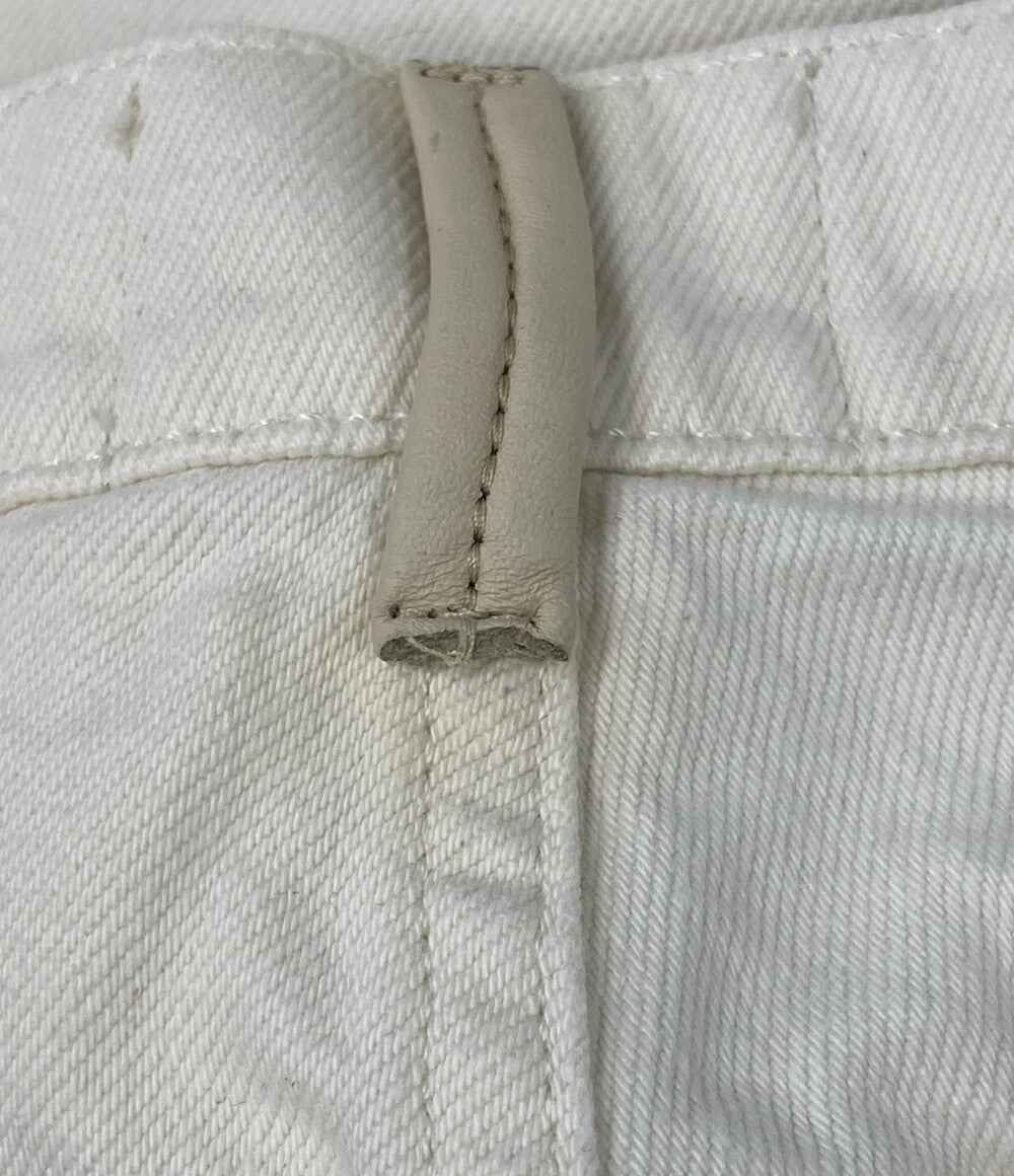 ワンドラー パンツ ホワイト ミドルライズワイドデニムパンツ レディース SIZE 27 WANDLER