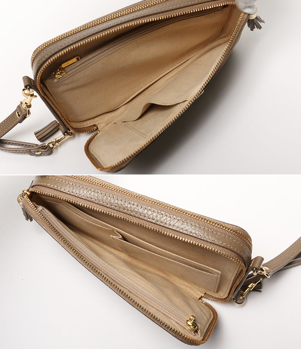 アタオ ショルダーバッグ アミュレット グレージュ レディース ATAO