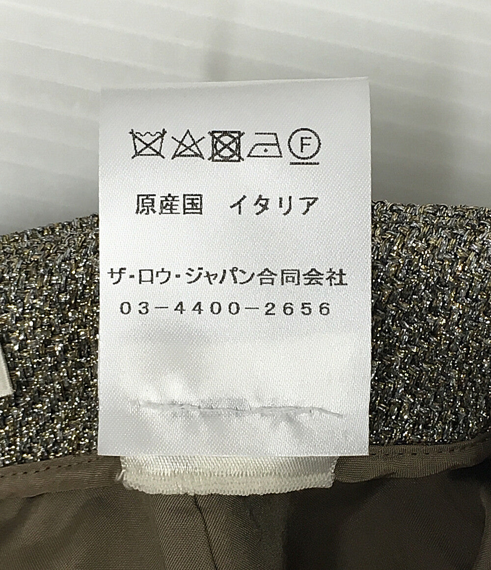 ザロウ 美品 スカート ゴールド シルバー 8232-W3225 レディース SIZE - THE ROW
