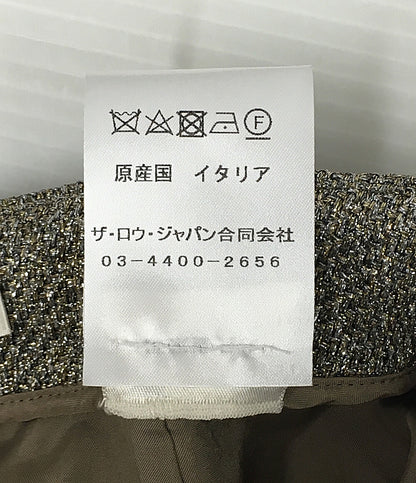 ザロウ 美品 スカート ゴールド シルバー 8232-W3225 レディース SIZE - THE ROW