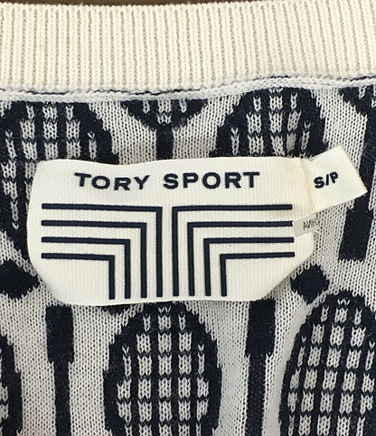 トリーバーチ カーディガン TORY SPORT 総ラケット柄 37592 レディース SIZE S TORY BURCH
