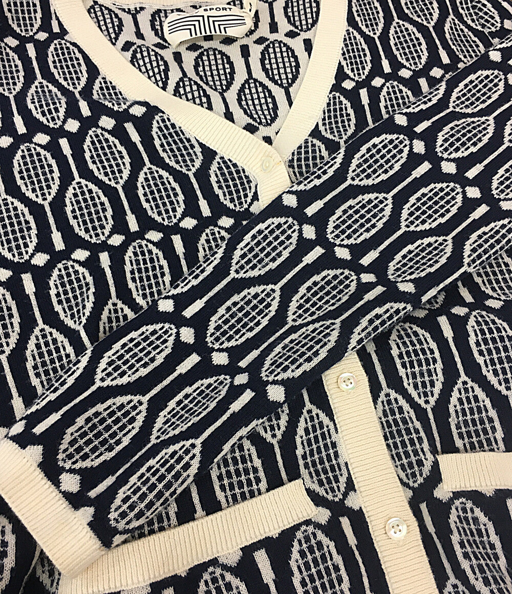 トリーバーチ カーディガン TORY SPORT 総ラケット柄 37592 レディース SIZE S TORY BURCH