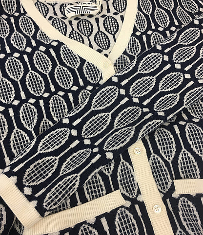 トリーバーチ カーディガン TORY SPORT 総ラケット柄 37592 レディース SIZE S TORY BURCH