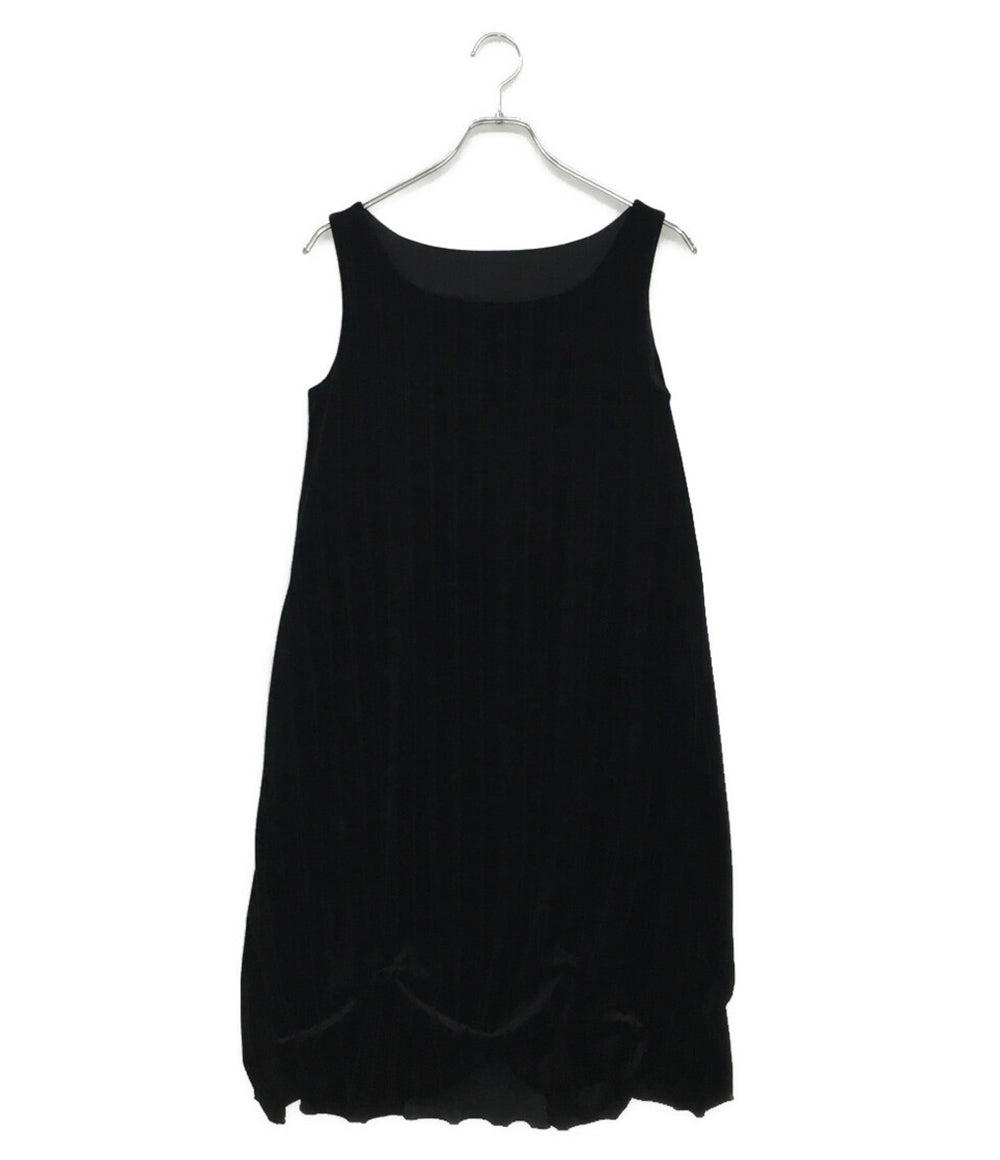 Daisy Lin デイジーリン ノースリーブワンピース ベロア ブラック ライン 06147-DL0FZ19L レディース SIZE 38