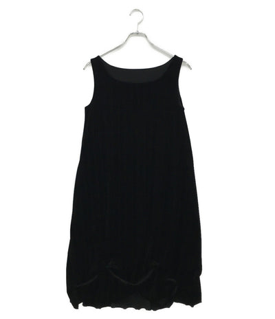 Daisy Lin デイジーリン ノースリーブワンピース ベロア ブラック ライン 06147-DL0FZ19L レディース SIZE 38