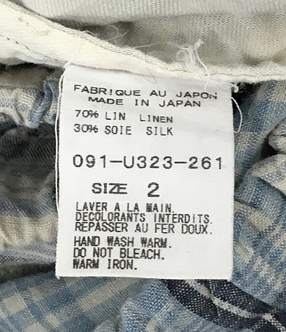 アーツ＆サイエンス パンツ チェック ブルー 091-U323-261 メンズ SIZE 2 ARTS ＆ SCIENCE