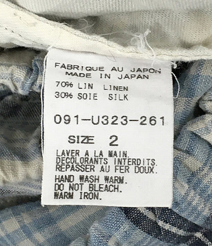 アーツ＆サイエンス パンツ チェック ブルー 091-U323-261 メンズ SIZE 2 ARTS ＆ SCIENCE