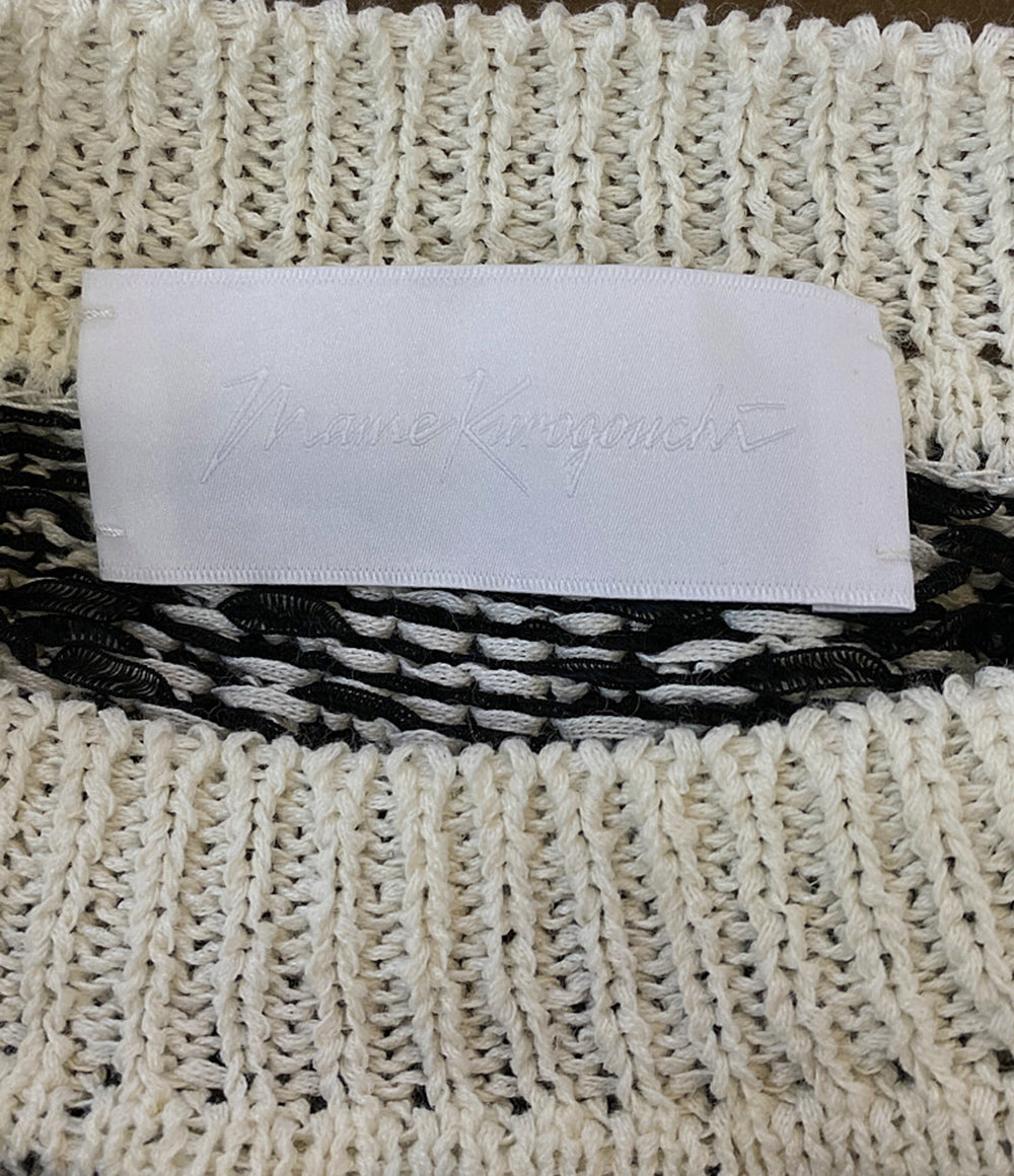 美品 Mame Kurogouchi マメクロゴウチ ニットベスト 丸首 MM16SS-KN007 レディース SIZE 1