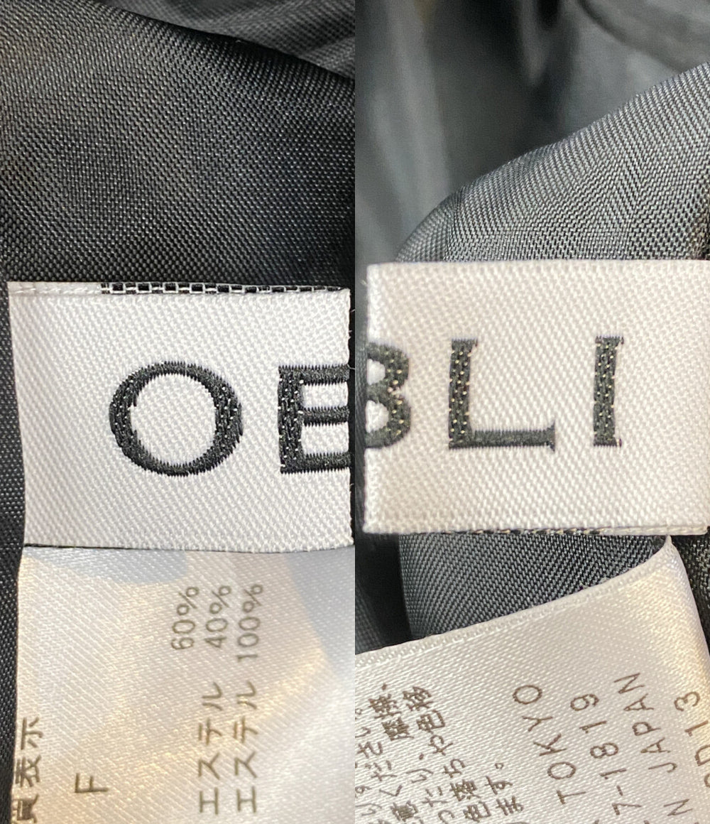 オブリ ジャンパースカート バルーン ブラック 24WACD13 24SS レディース SIZE F OBLI
